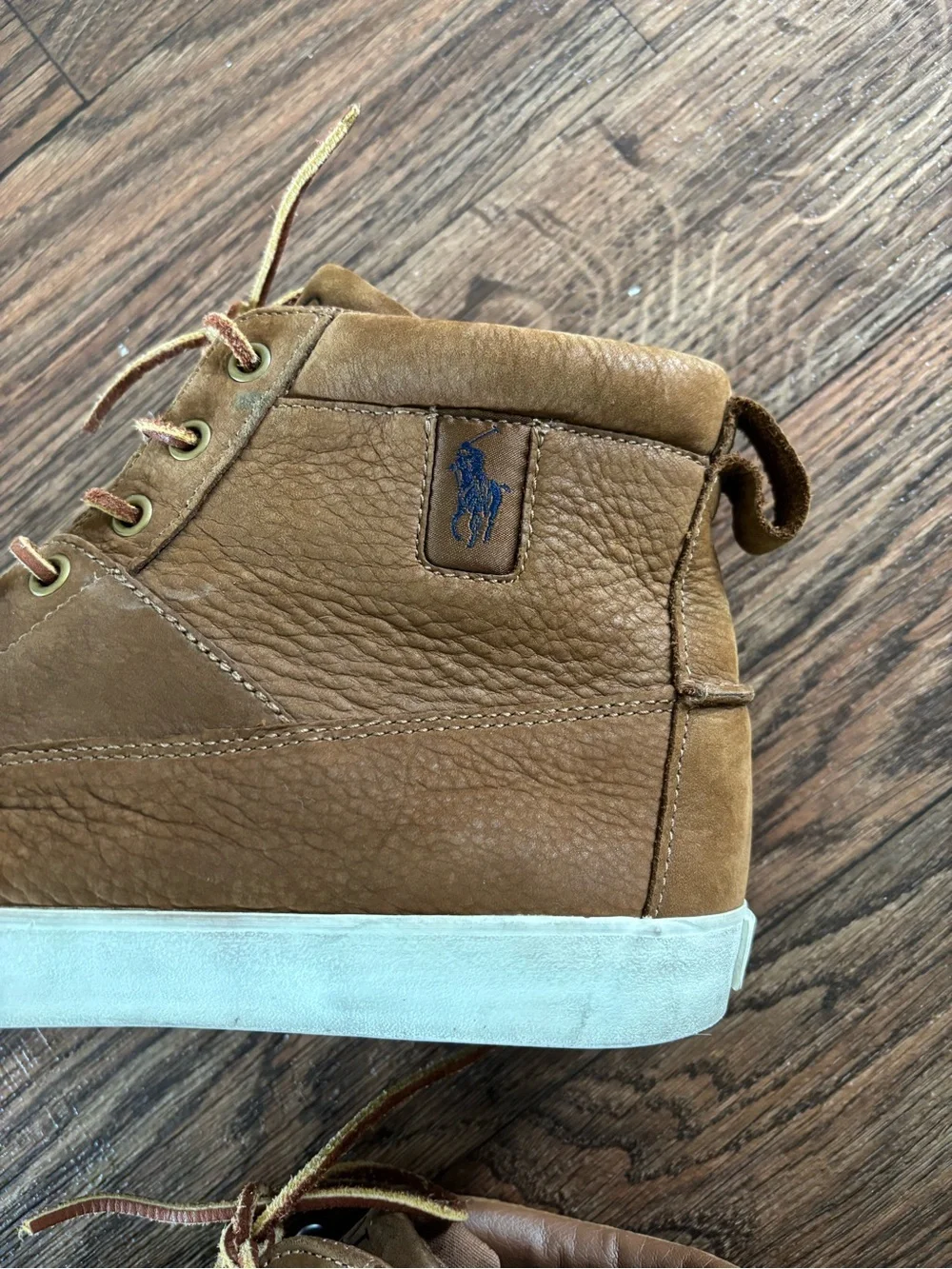 Polo Ralph Lauren Travis/Tedd Chukka Boots Brown Leather High Top Sneaker 11D